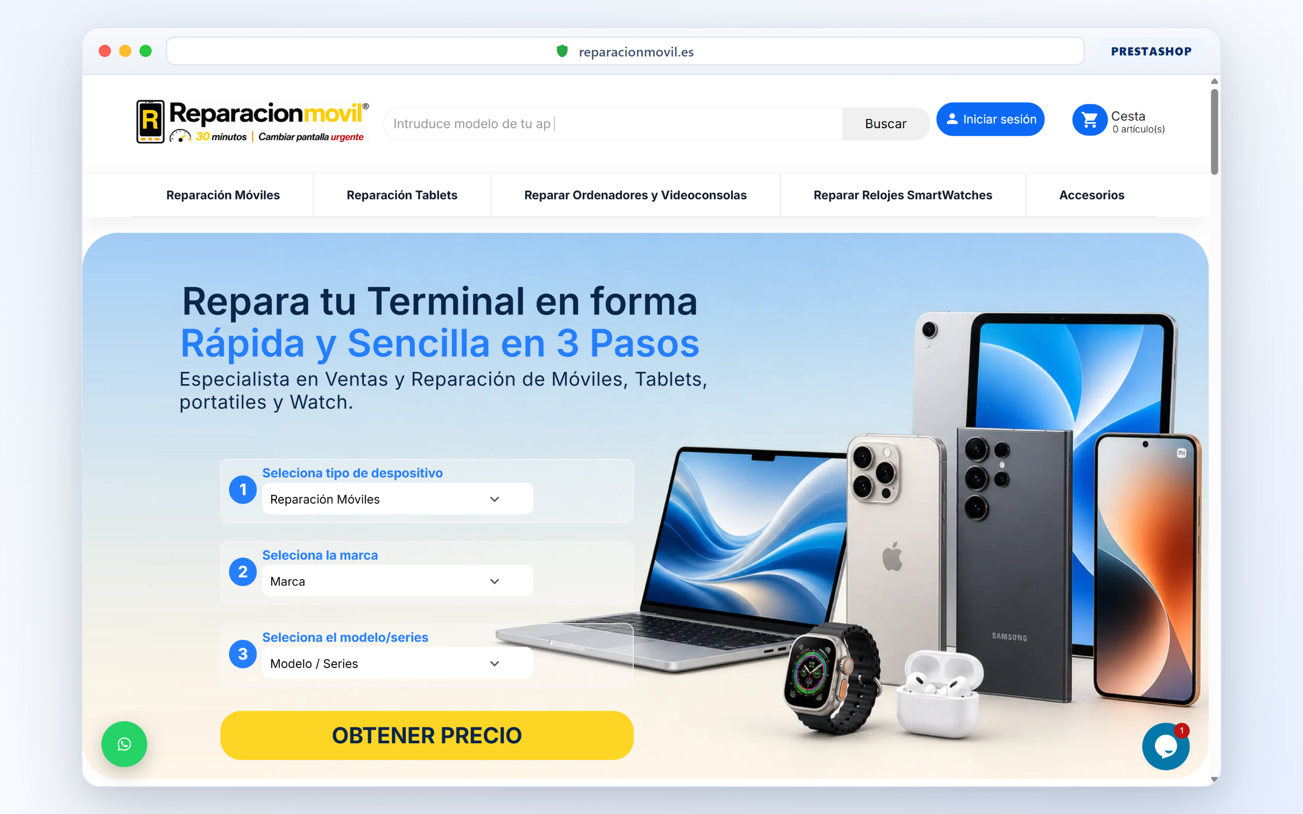Proyectos PrestaShop — tiendas online reales
