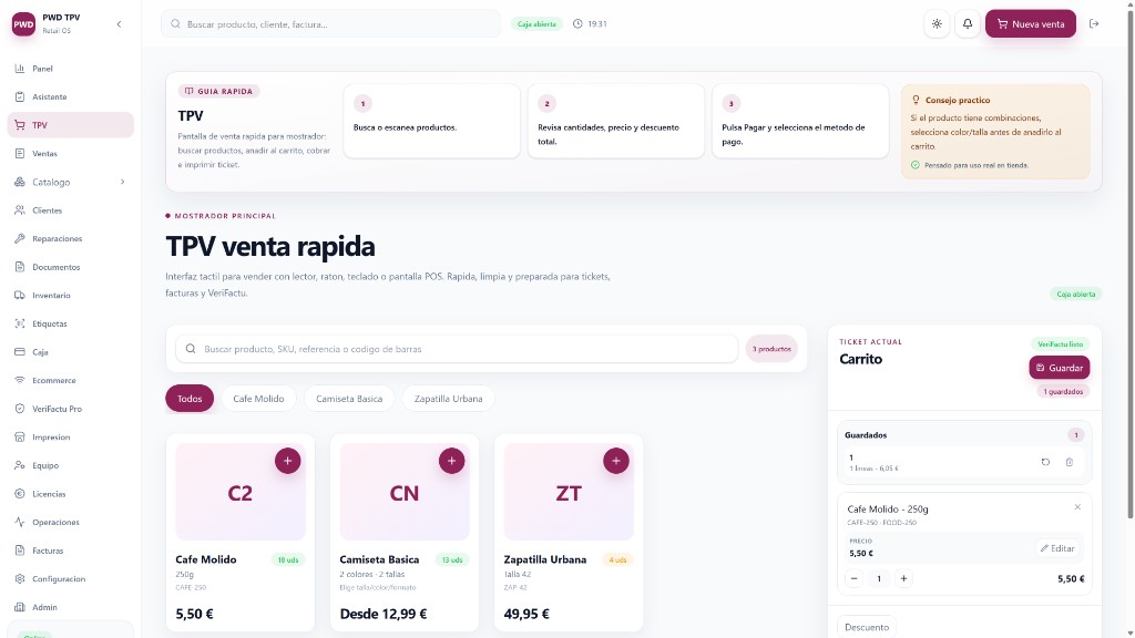 PWD TPV — mostrador