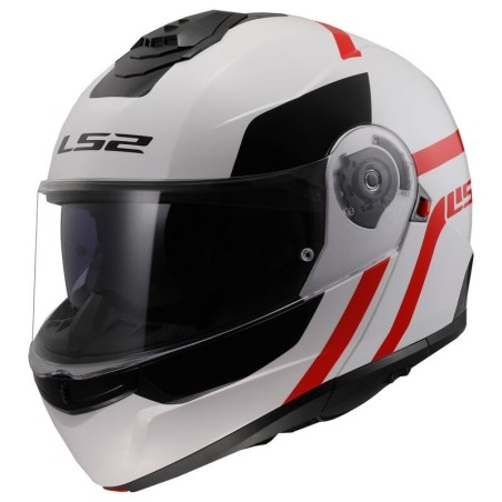 Casco Ls2 FF908 STROBE II AUTOX BLANCO/ROJO | Boutique Motor