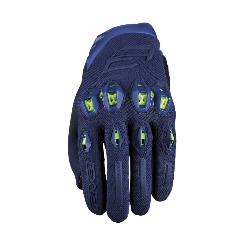 Guantes FIVE STUNT EVO 2 AZUL/AMARILLO FLUOR | Boutique Motor
