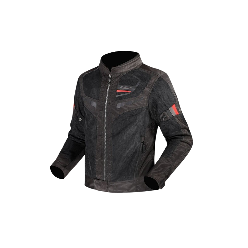 Cazadora Ls2 GARDA AIR NEGRA/ROJA | Boutique Motor