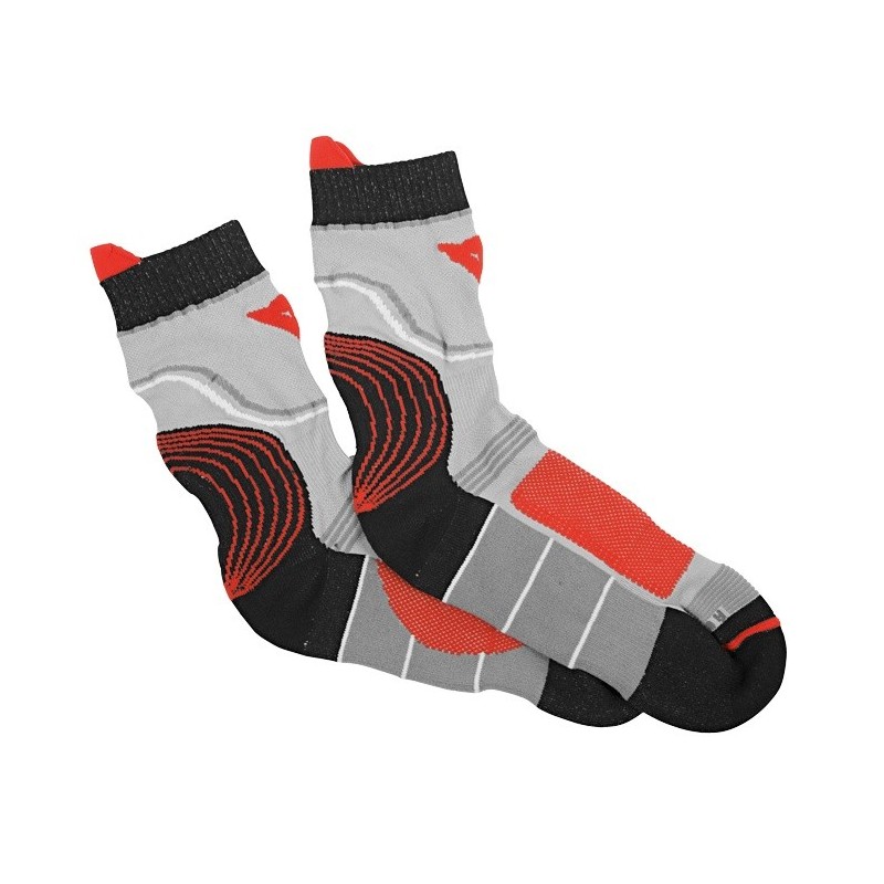 Motorbike Mid Sock Dainese rojo/gris/negro