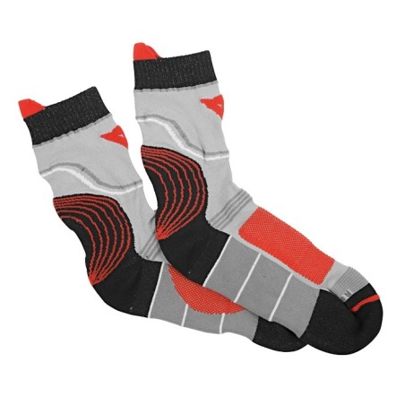 Motorbike Mid Sock Dainese rojo/gris/negro